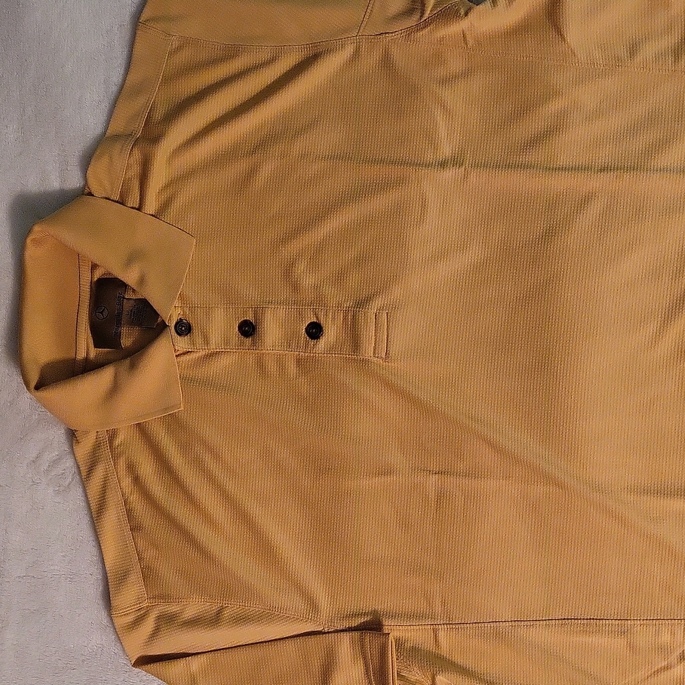 NWT Mercedes-Benz Men's Gold Short-Sleeve Polo
